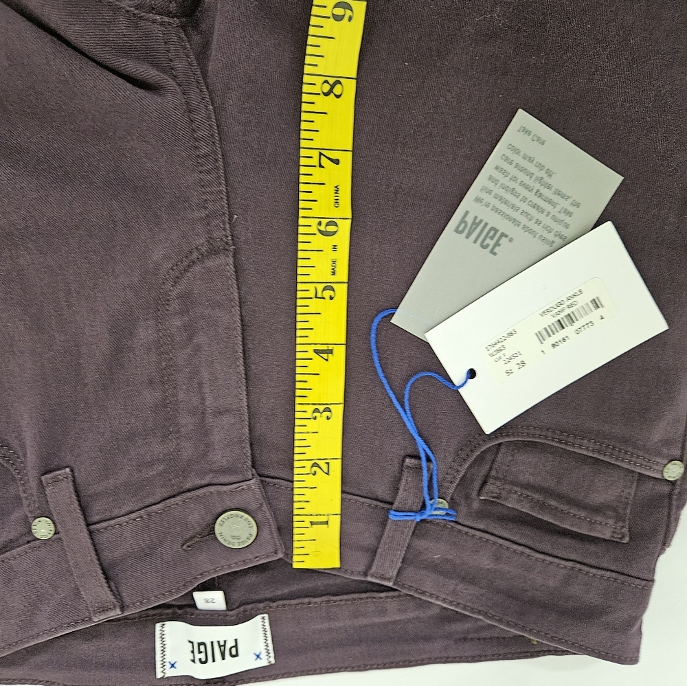PAIGE Verdugo Low Rise Ankle Jeans in Vamp Red Size 28 NWT - Picture 13 of 15